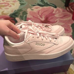 Reebok Club C Real Housewives of Potomac Bravo pale Pink Sneakers